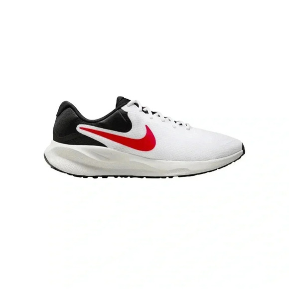 New Nike Revolution 7 Men's Road Running Shoes White/FIRE RED-Black Size 12.5 - Picture 2 of 16